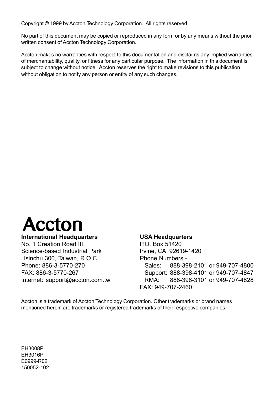 Accton Technology CHEETA 3016P User Manual | Page 3 / 19