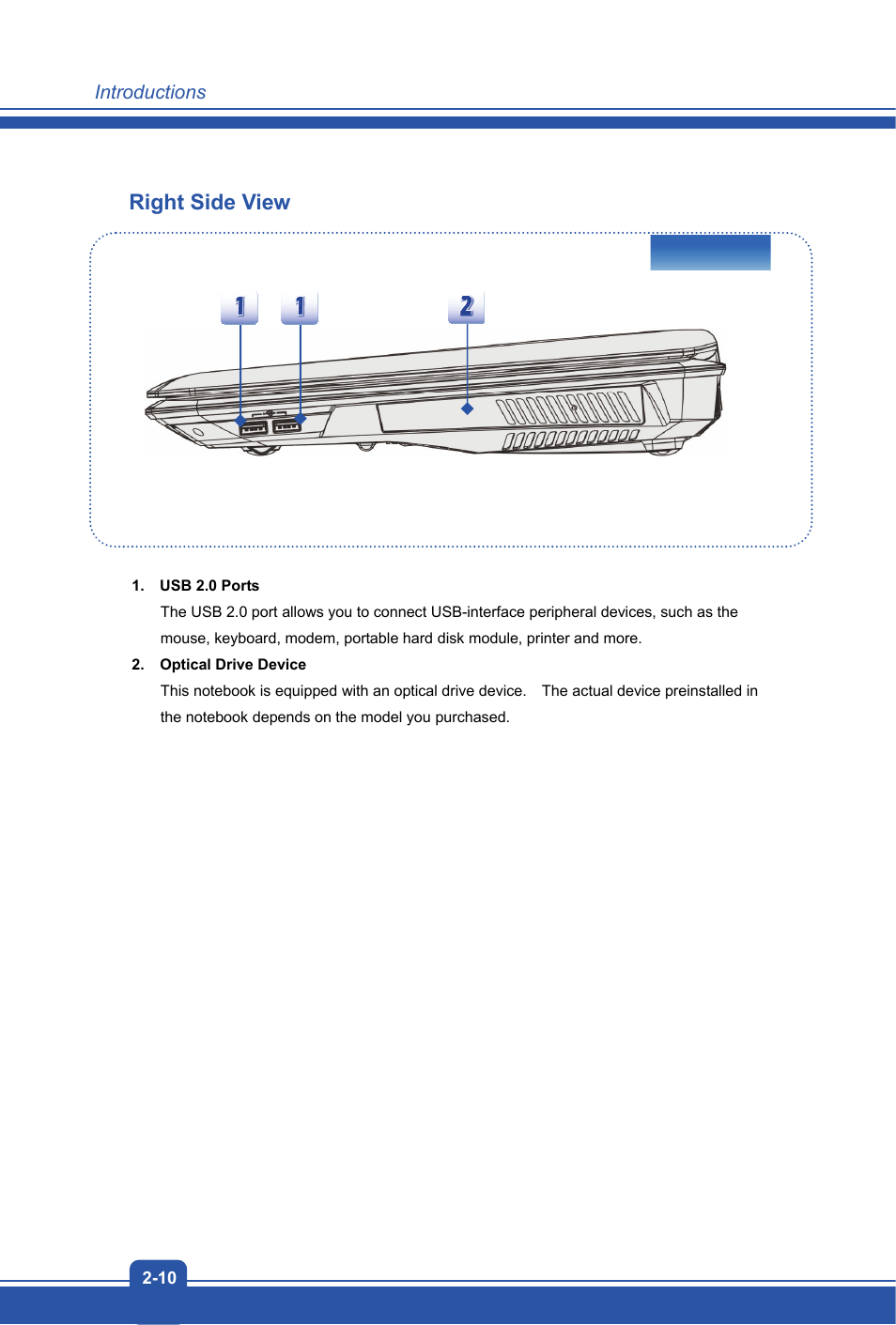 Right side view | MSI GX70 DESTROYER User Manual | Page 18 / 50