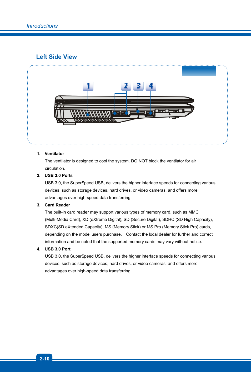 Left side view | MSI GX60 DESTROYER User Manual | Page 18 / 48