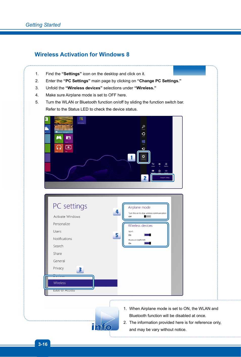 Wireless activation for windows 8 | MSI GX60 DESTROYER User Manual | Page 40 / 48