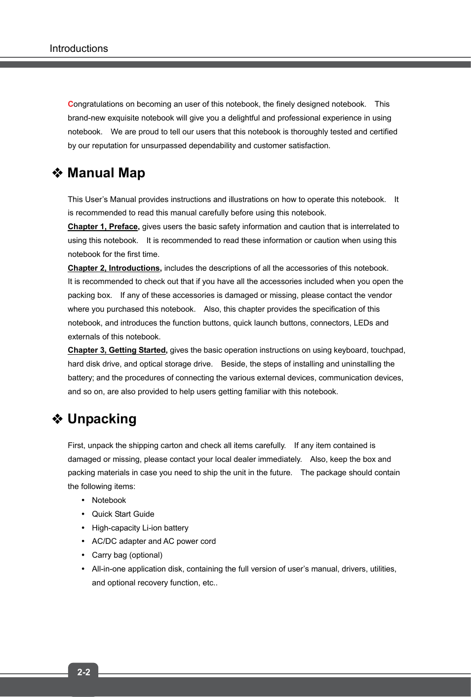 Manual map, Unpacking | MSI GE70 APACHE PRO User Manual | Page 10 / 48