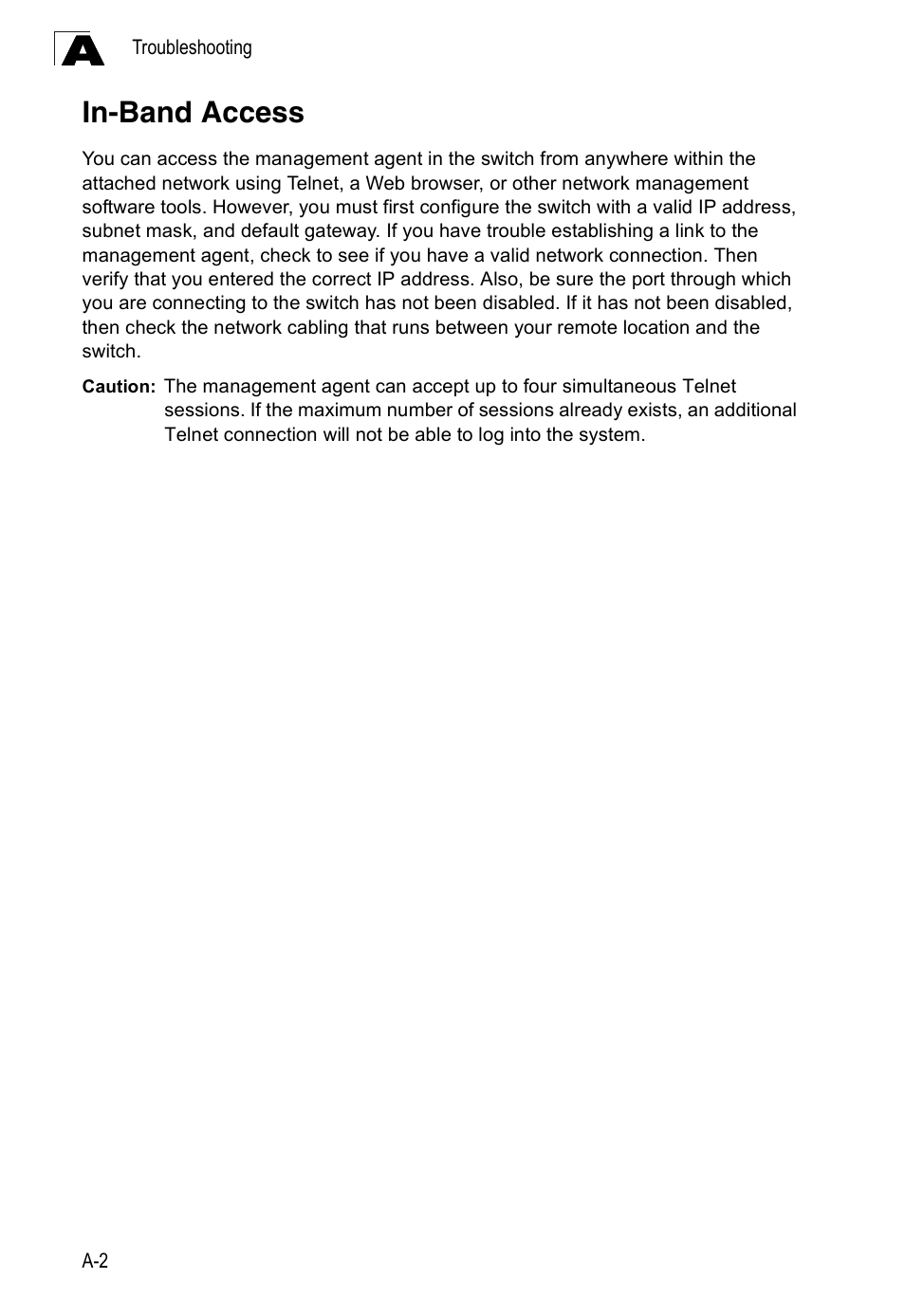 In-band access | Accton Technology ES4524M-POE User Manual | Page 44 / 60