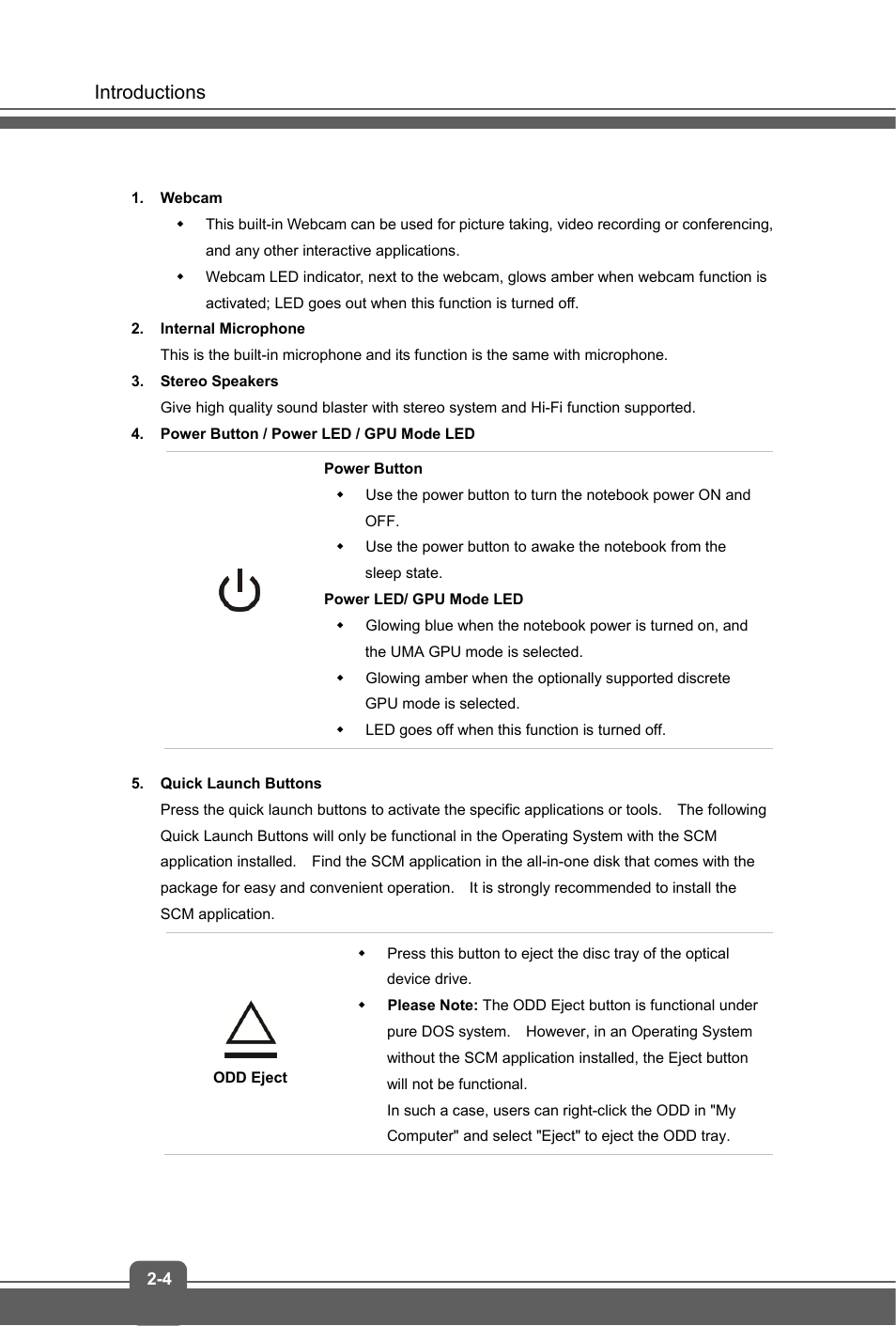 Introductions | MSI GP60 LEOPARD User Manual | Page 12 / 48