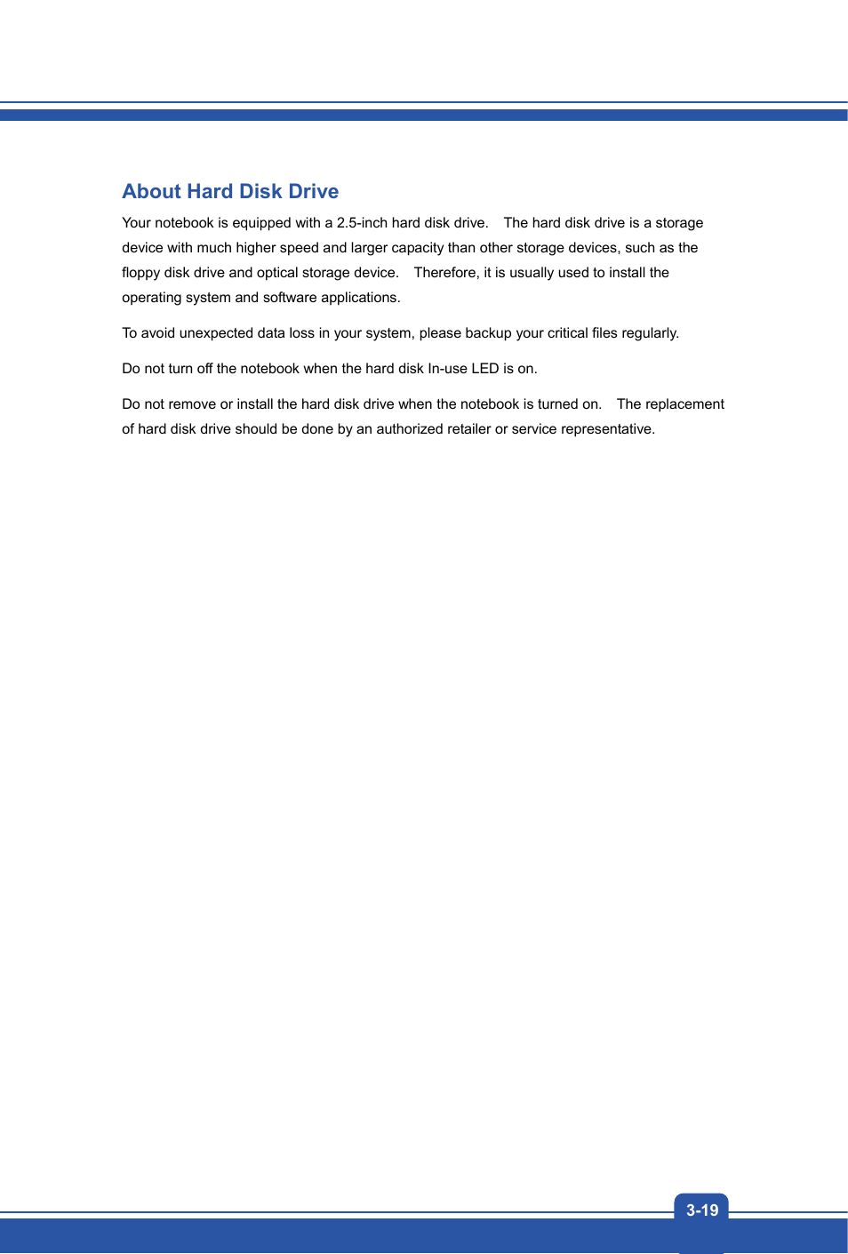 About hard disk drive | MSI S12T User Manual | Page 41 / 46