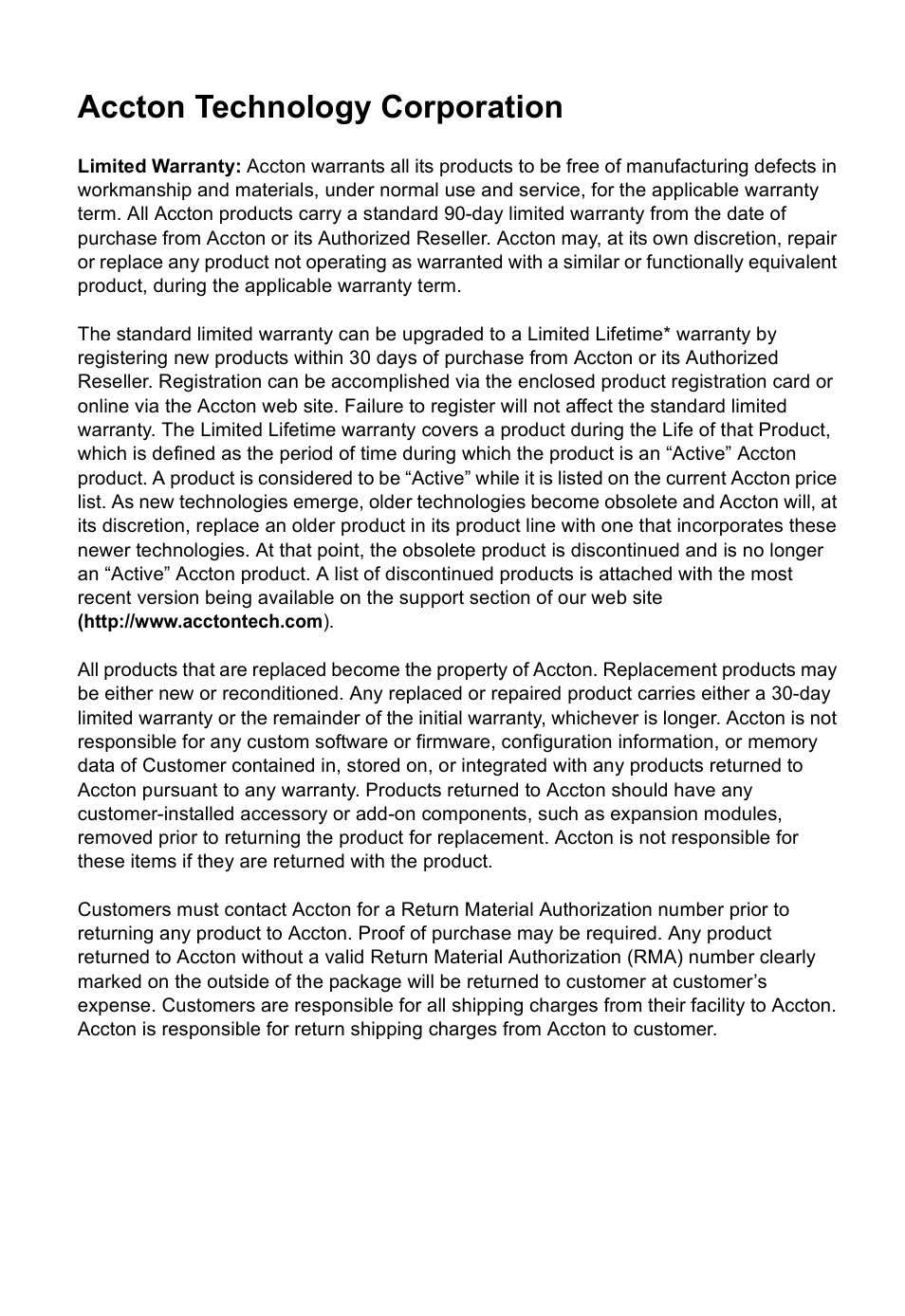 Accton technology corporation | Accton Technology VM2548 User Manual | Page 5 / 72
