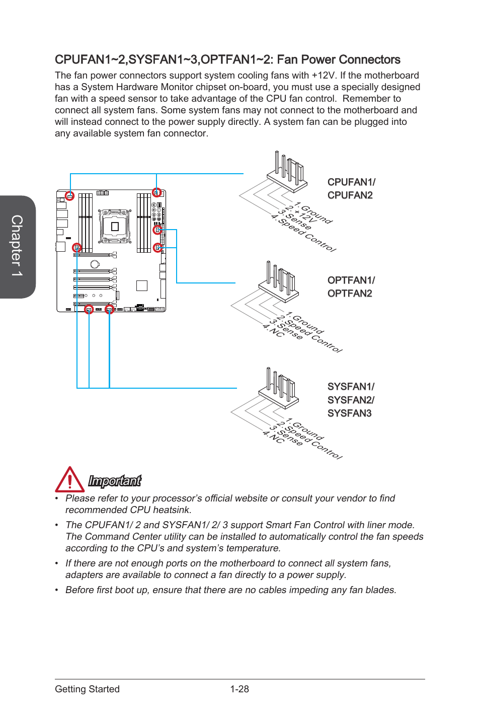 Chapter 1, Important | MSI X99S XPOWER AC Manual User Manual | Page 42 / 116