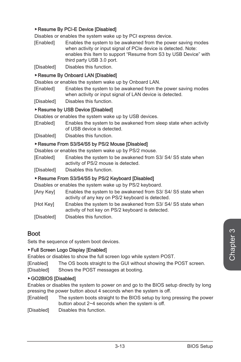 Boot -13, Chapter 3, Boot | MSI X99S XPOWER AC Manual User Manual | Page 83 / 116