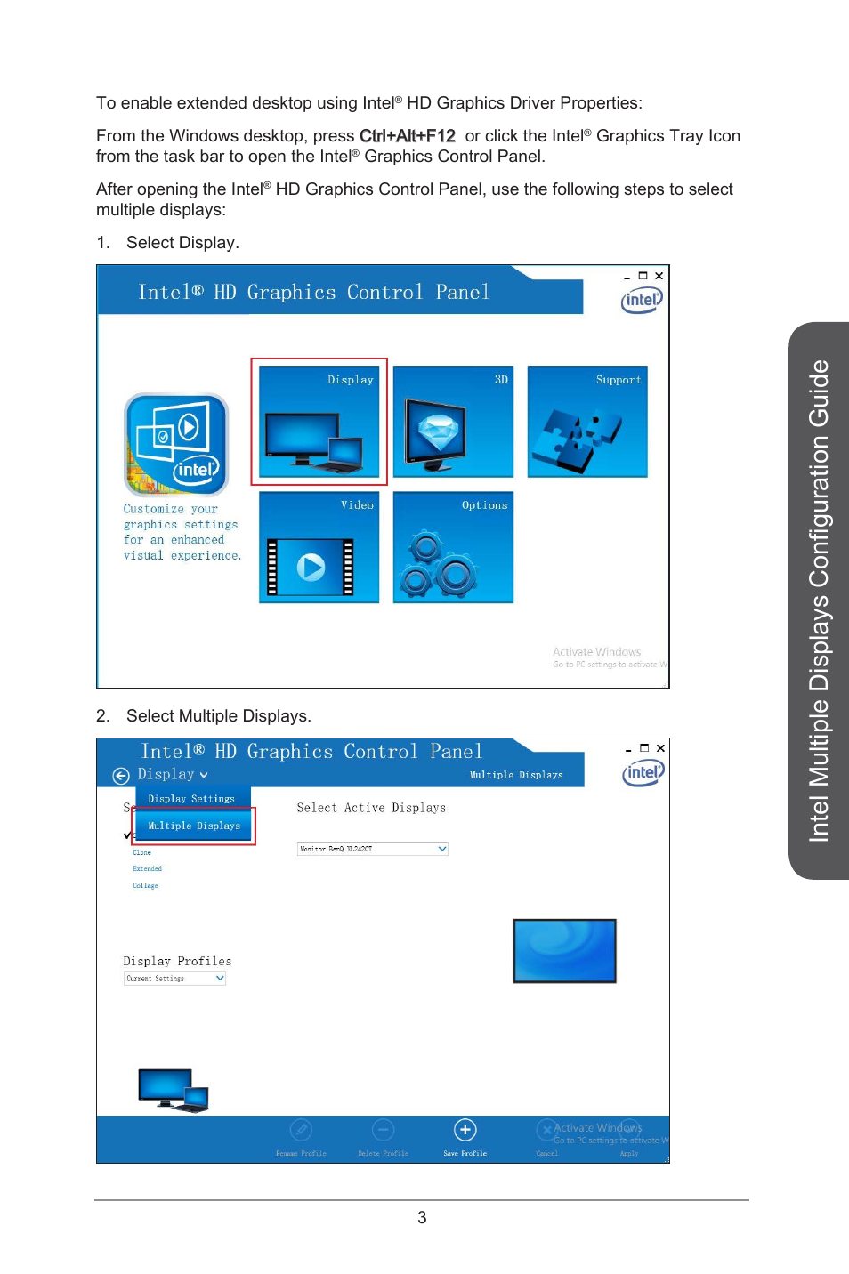 Intel multiple displays configuration guide | MSI X99S MPOWER User Manual | Page 3 / 5