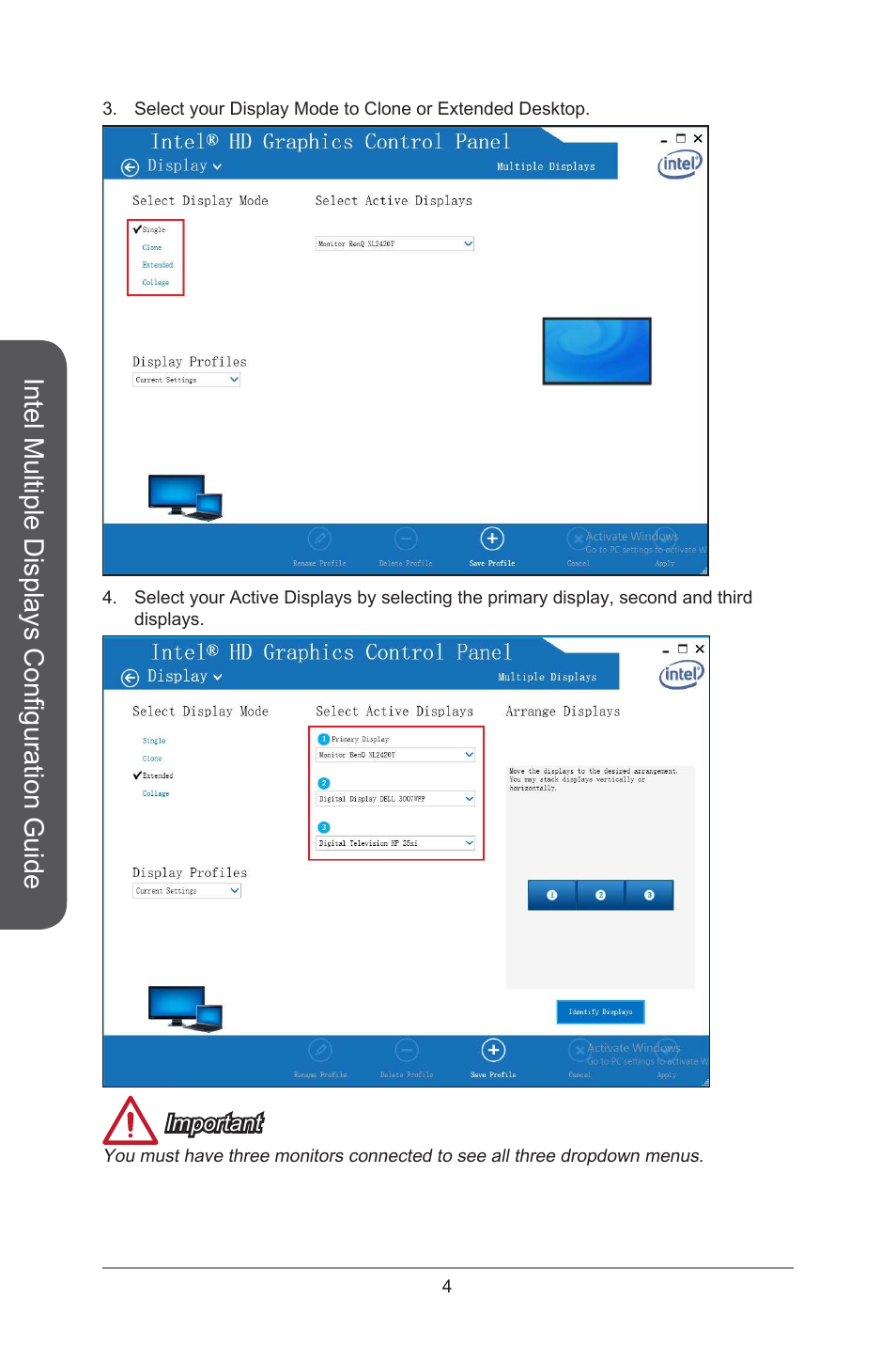 Intel multiple displays configuration guide | MSI X99S MPOWER User Manual | Page 4 / 5