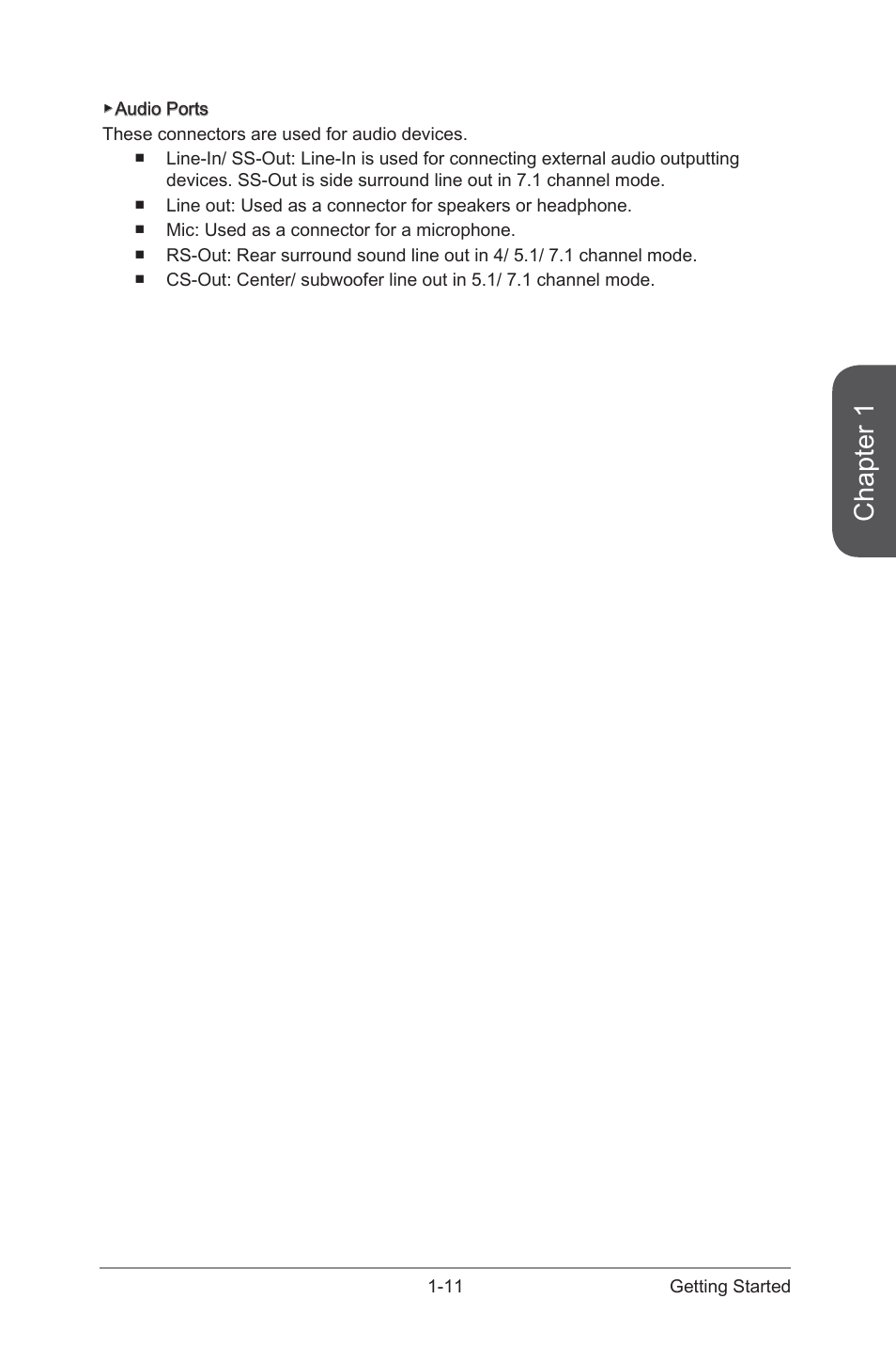 Chapter 1 | MSI X99S MPOWER Manual User Manual | Page 25 / 112