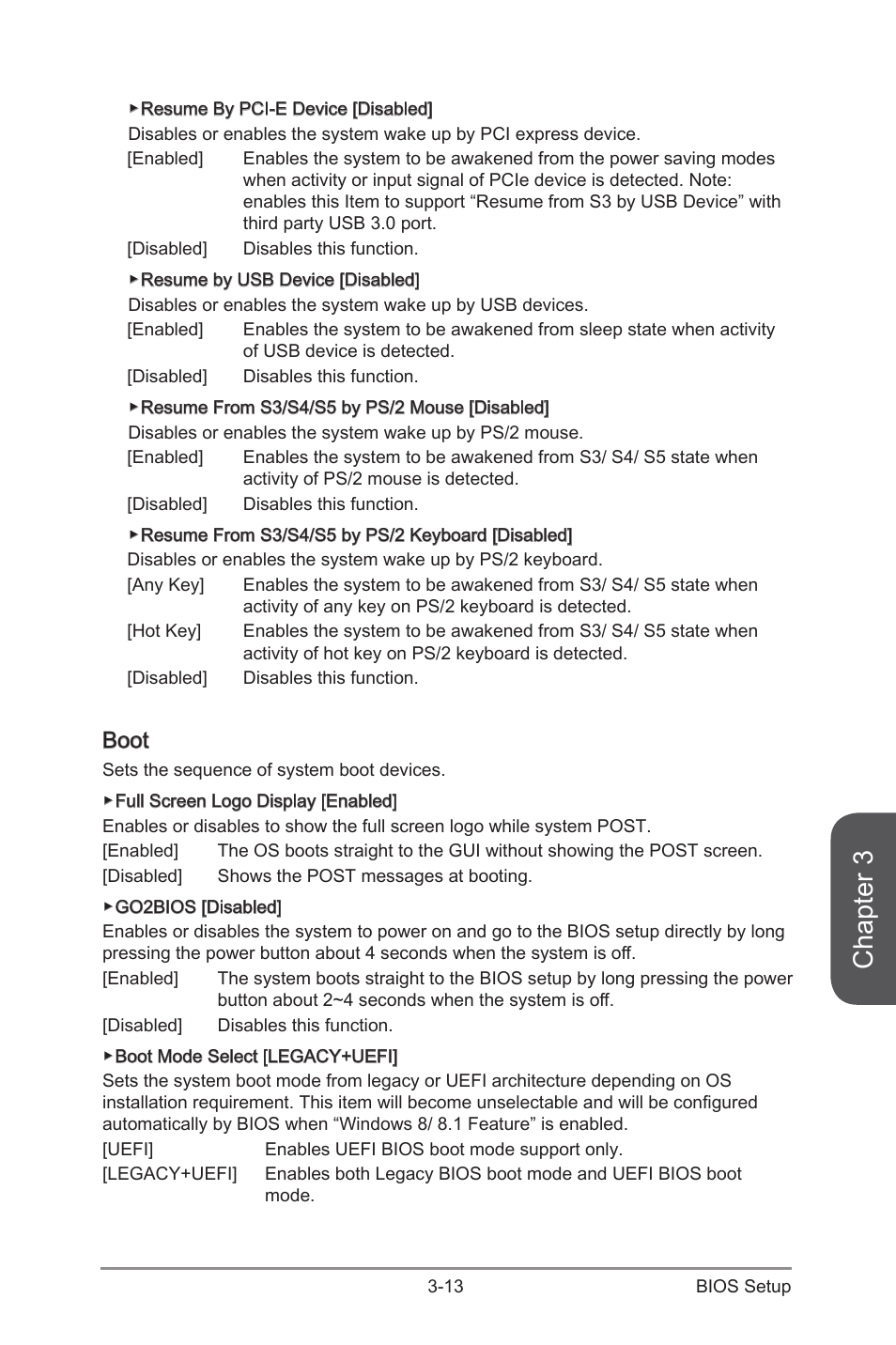 Boot -13, Chapter 3, Boot | MSI X99S MPOWER Manual User Manual | Page 79 / 112