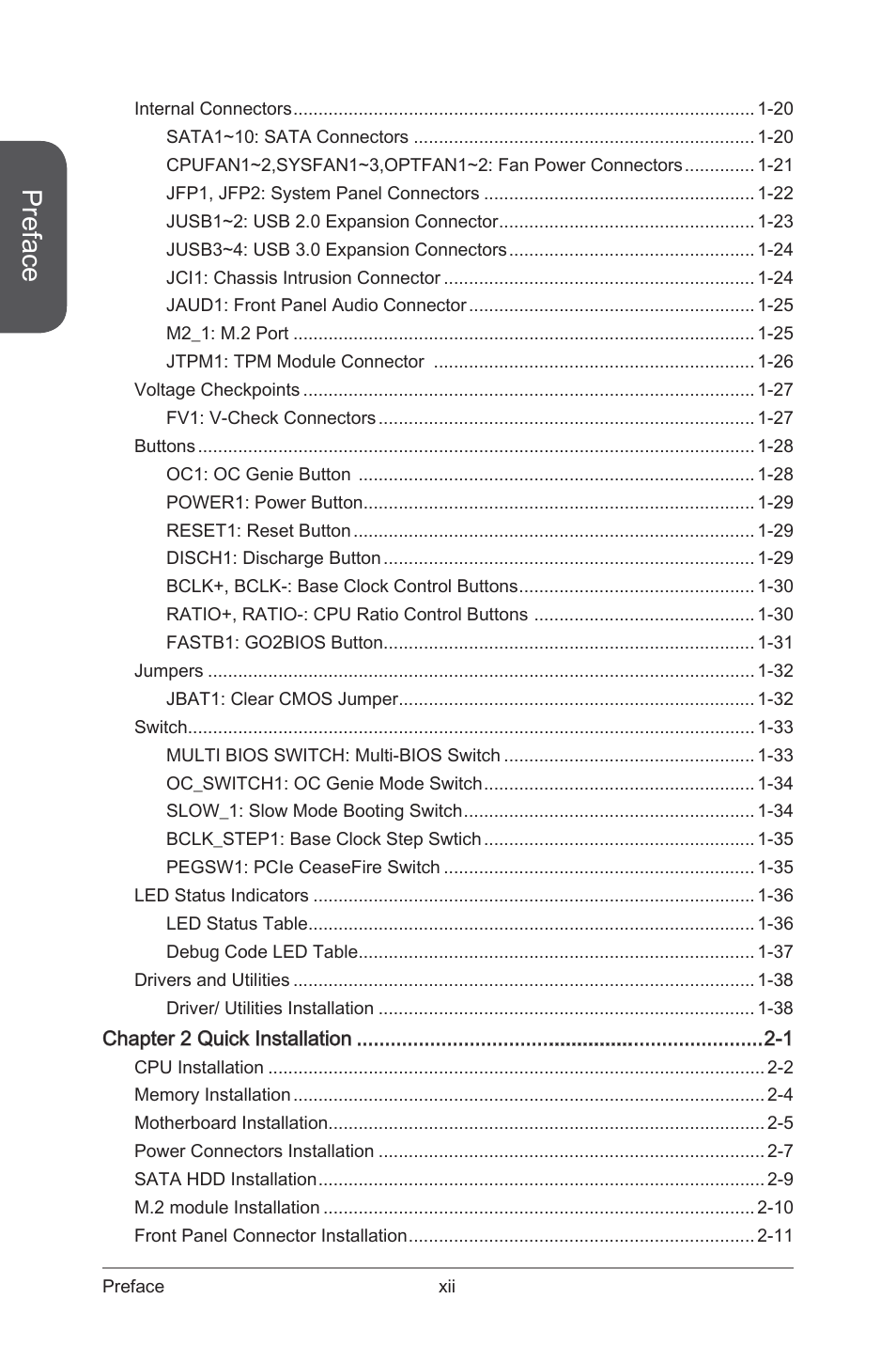 Preface | MSI Z97 XPOWER AC User Manual | Page 12 / 118