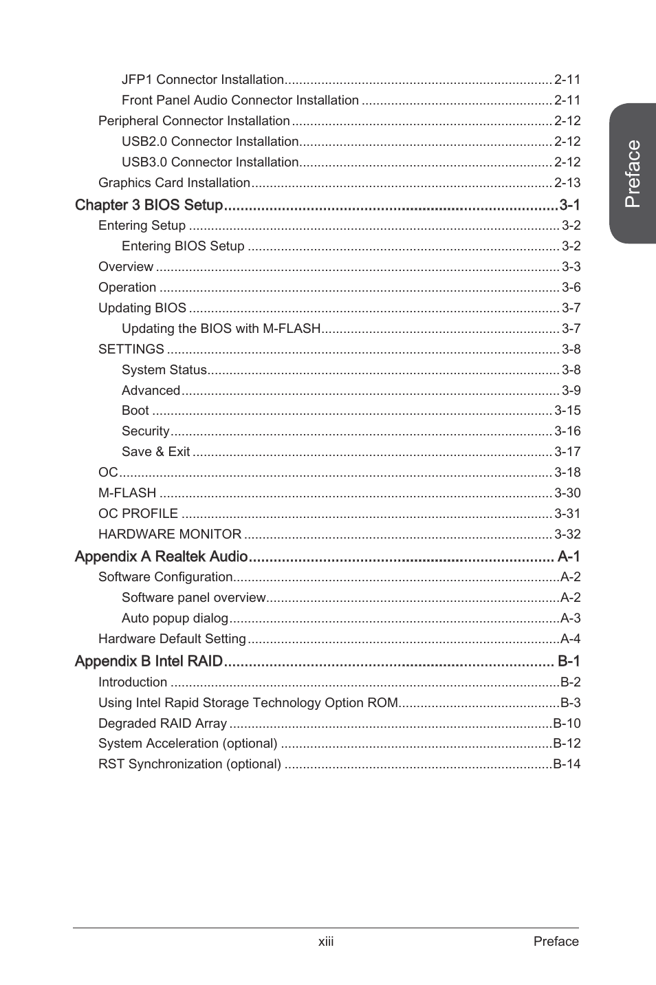 Preface | MSI Z97 XPOWER AC User Manual | Page 13 / 118