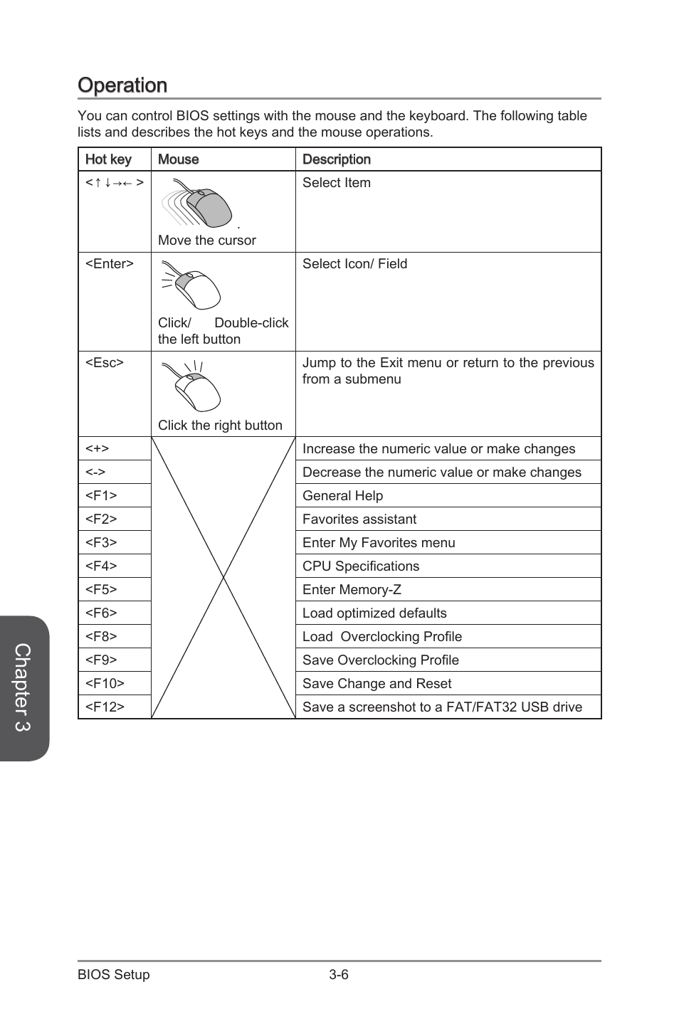 Operation -6, Chapter 3, Operation | MSI Z97 MPOWER Manual User Manual | Page 70 / 116