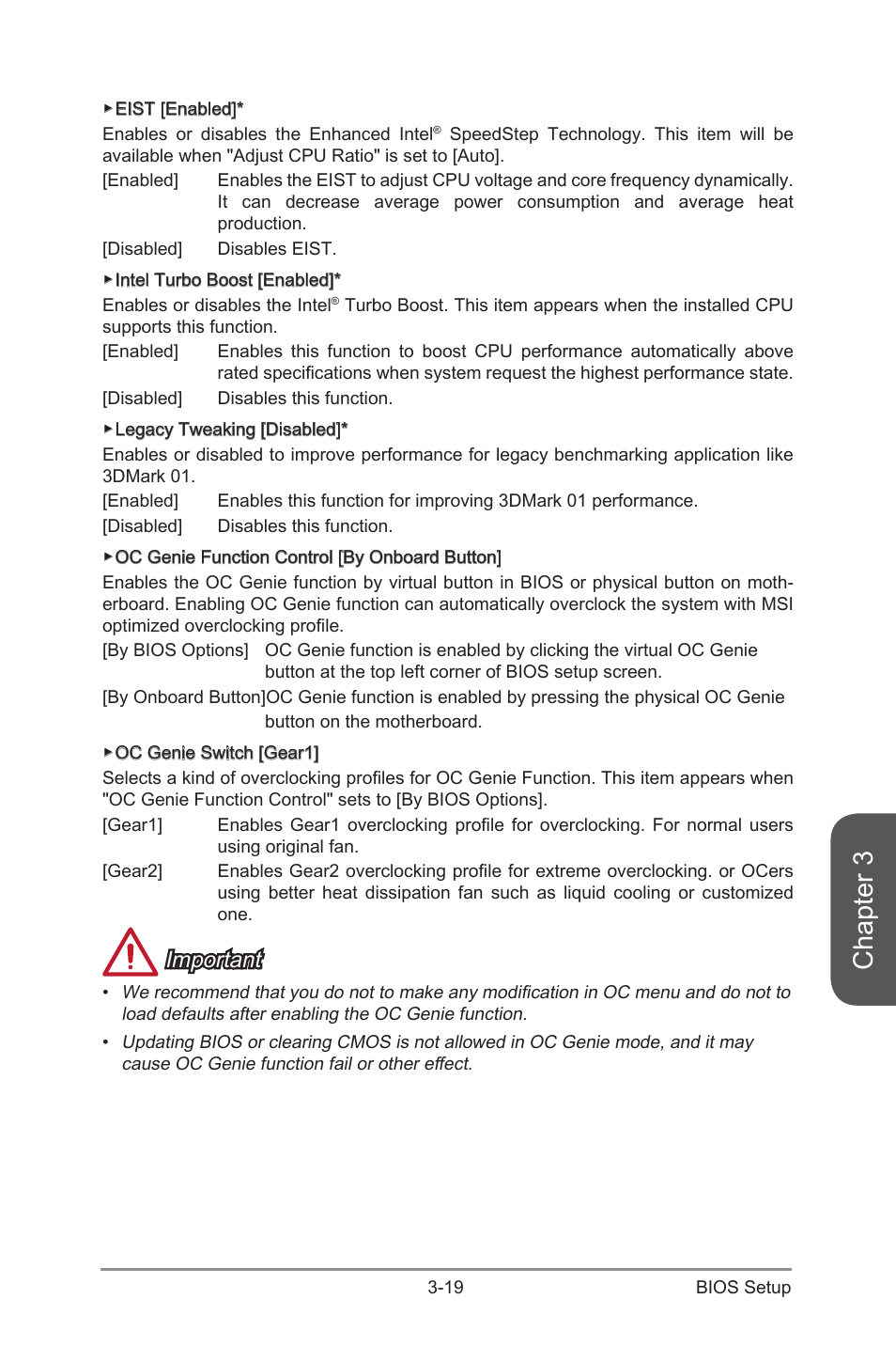 Chapter 3, Important | MSI Z97 MPOWER Manual User Manual | Page 83 / 116