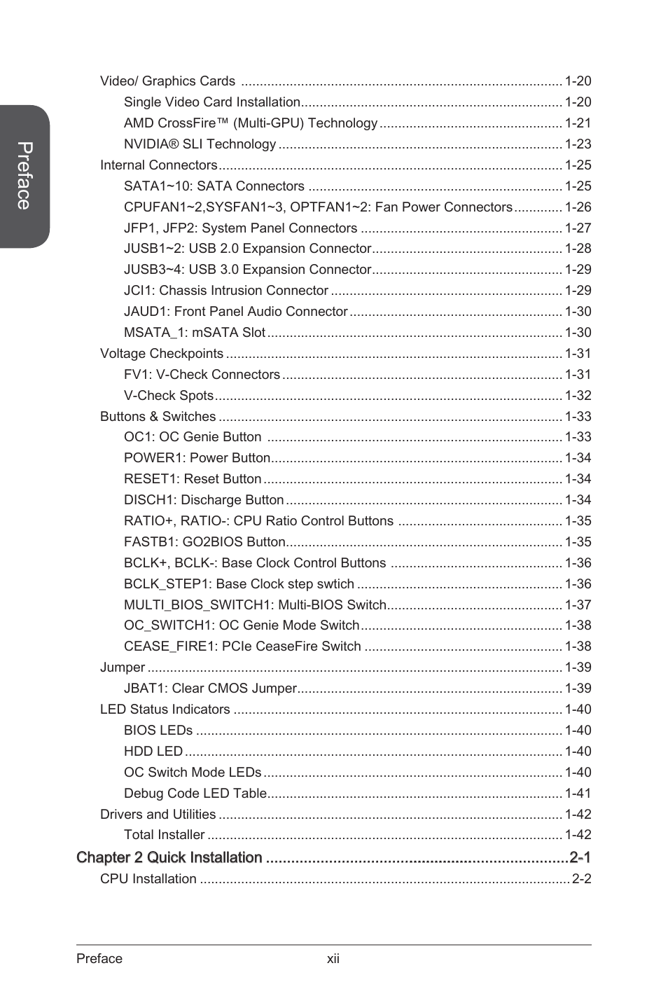Preface | MSI Z87 XPOWER User Manual | Page 12 / 120