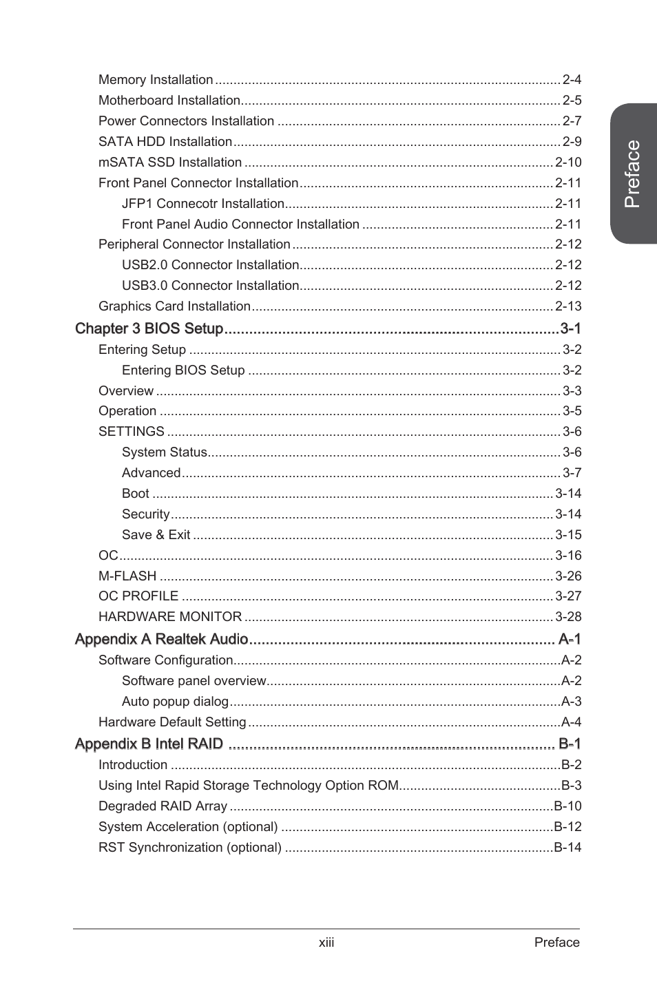 Preface | MSI Z87 XPOWER User Manual | Page 13 / 120