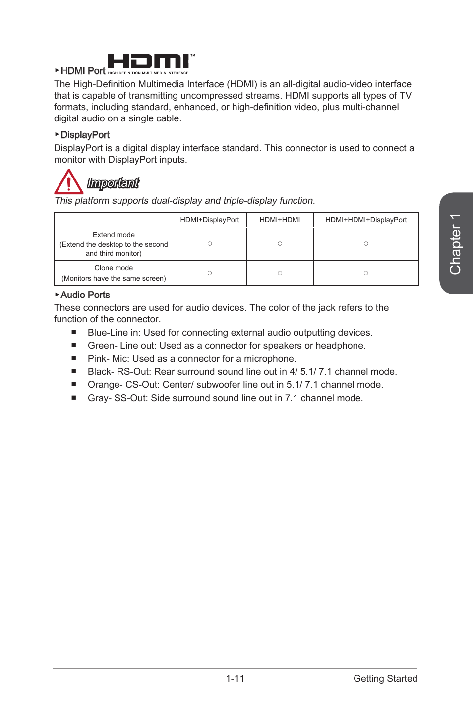 Chapter 1, Important | MSI Z87 XPOWER User Manual | Page 25 / 120