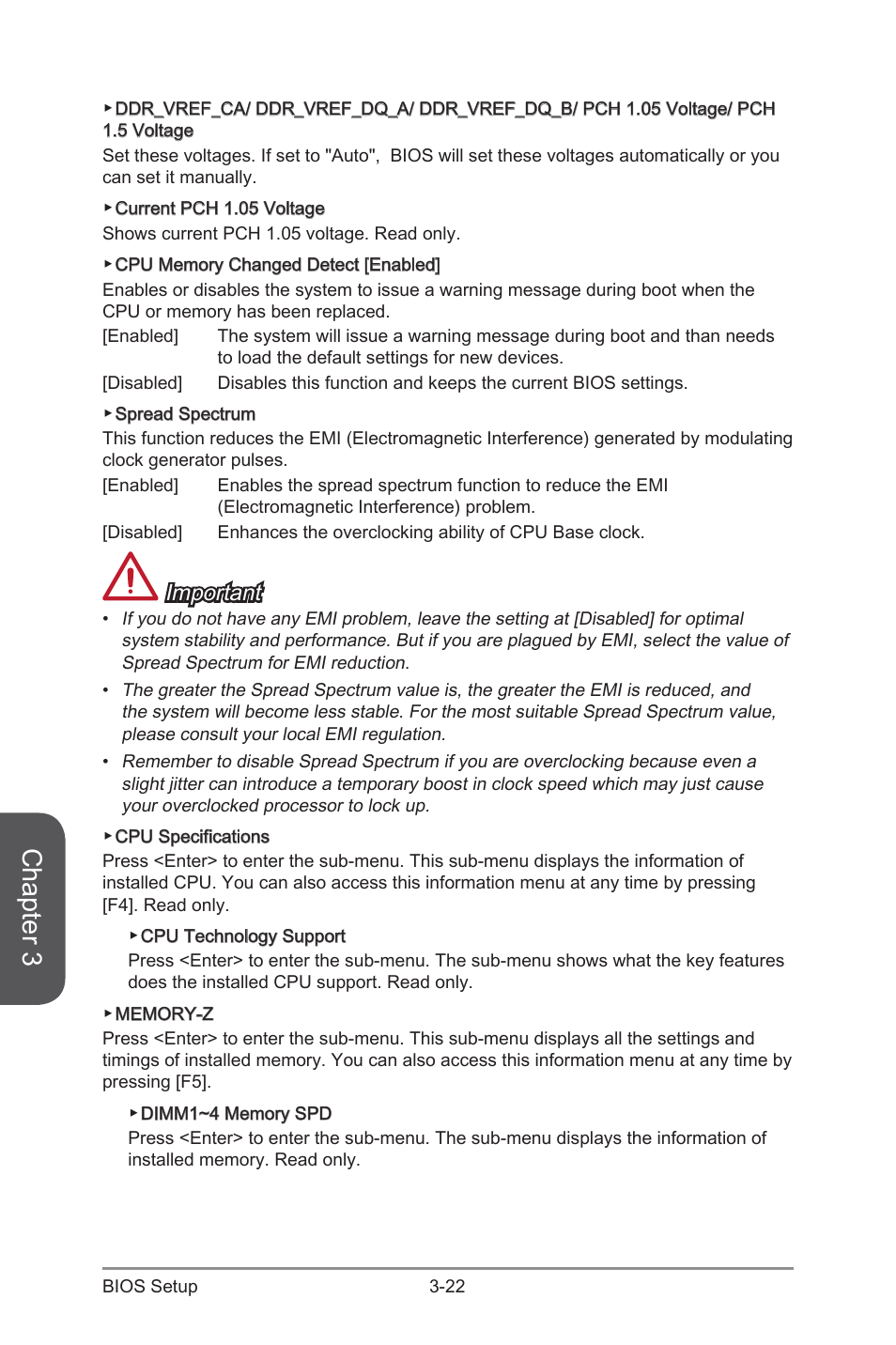 Chapter 3, Important | MSI Z87 XPOWER User Manual | Page 92 / 120