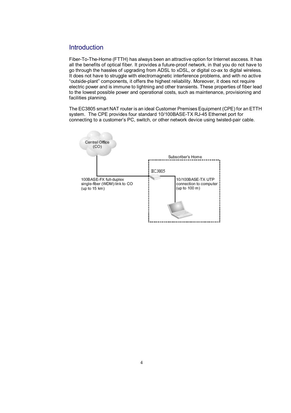 Introduction | Accton Technology EC3805 User Manual | Page 4 / 34