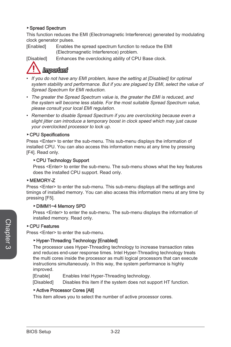 Chapter 3, Important | MSI Z87 MPOWER MAX User Manual | Page 90 / 116