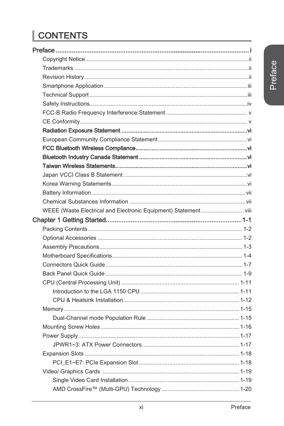 MSI Z87 MPOWER User Manual | Page 11 / 120