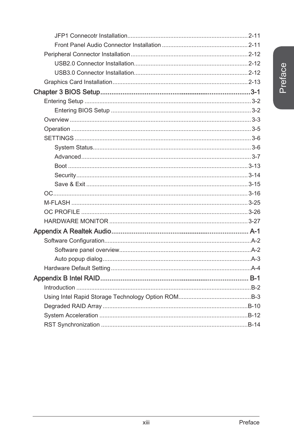 Preface | MSI Z87 MPOWER SP User Manual | Page 13 / 118