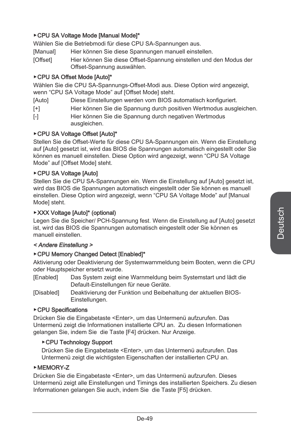 Deutsch | MSI X99S GAMING 9 AC User Manual | Page 115 / 236