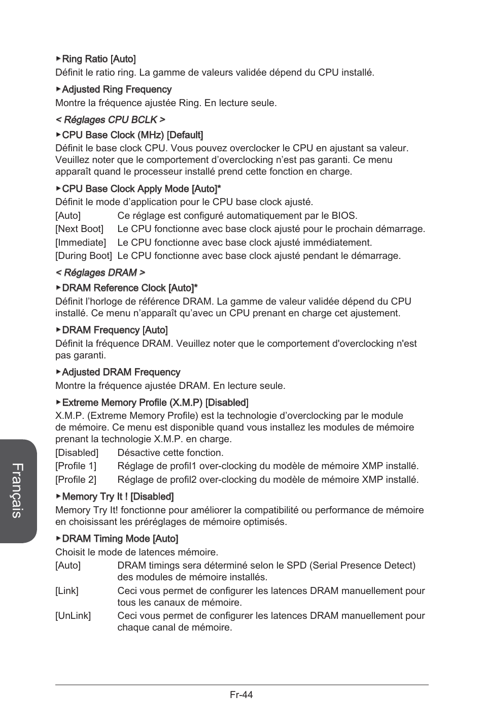 Français | MSI X99S GAMING 9 AC User Manual | Page 162 / 236