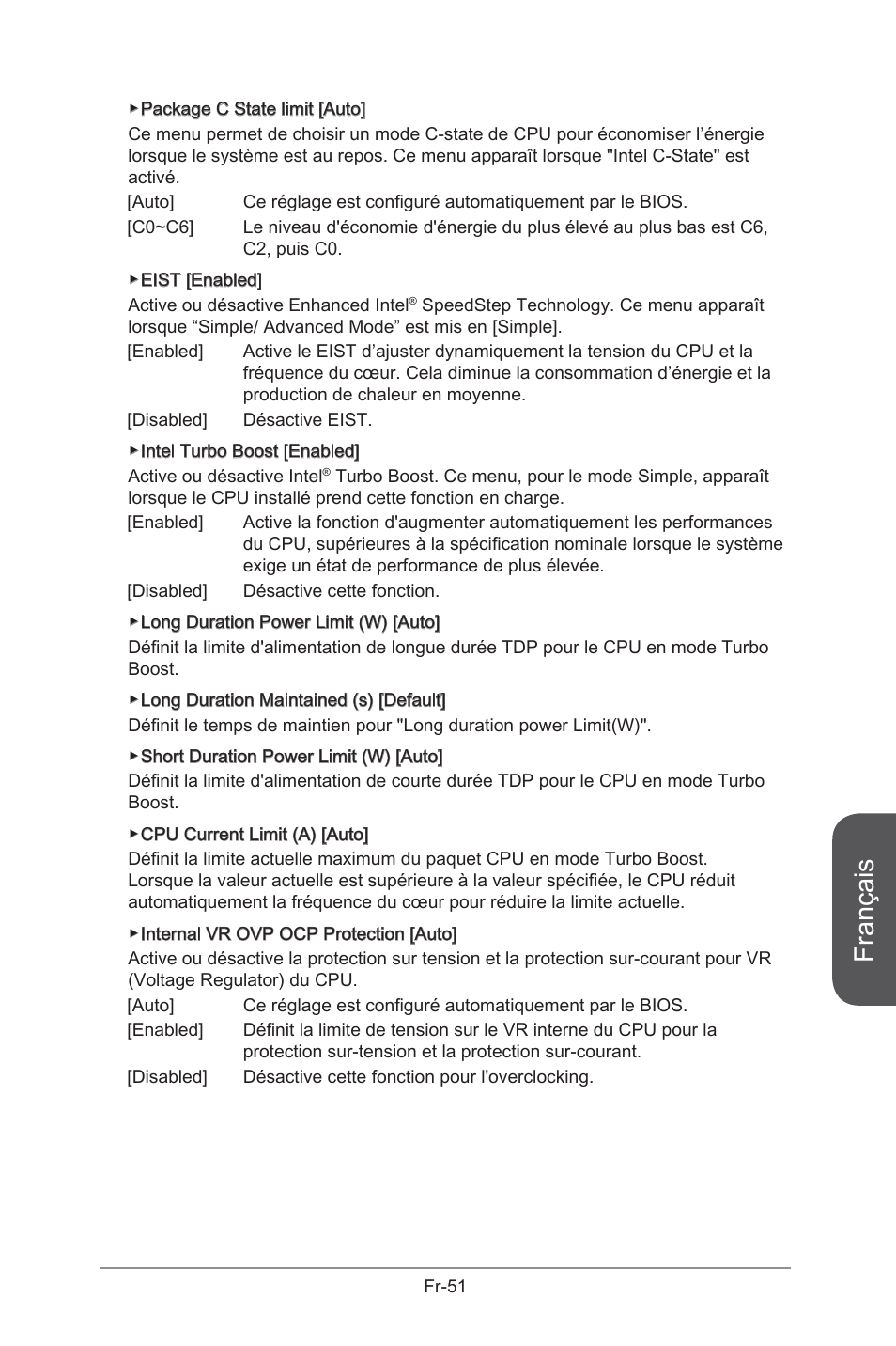 Français | MSI X99S GAMING 9 AC User Manual | Page 169 / 236