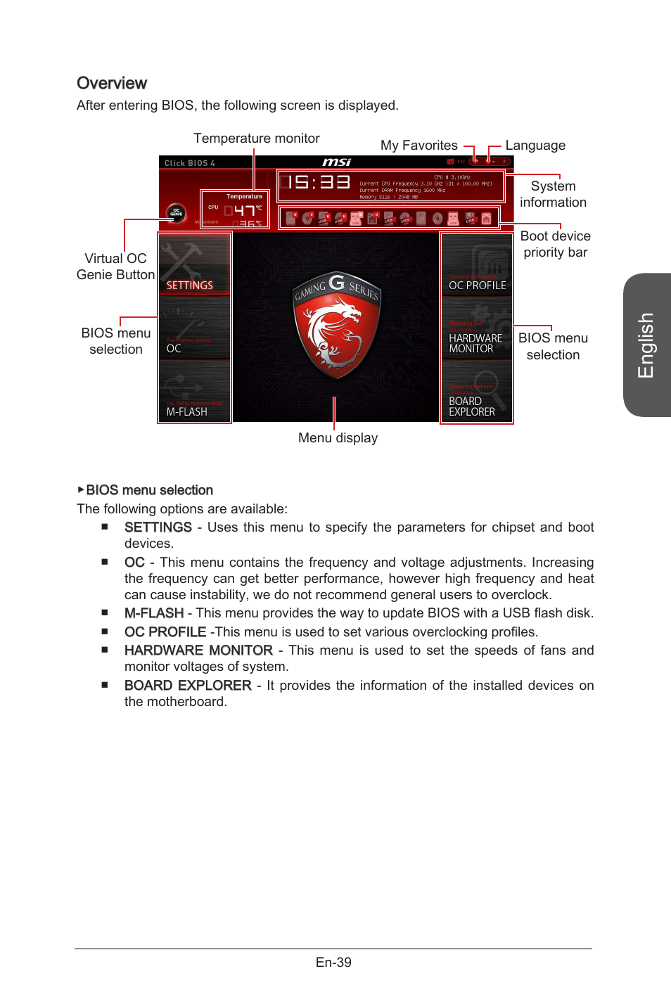 English, Overview | MSI X99S GAMING 9 AC User Manual | Page 53 / 236