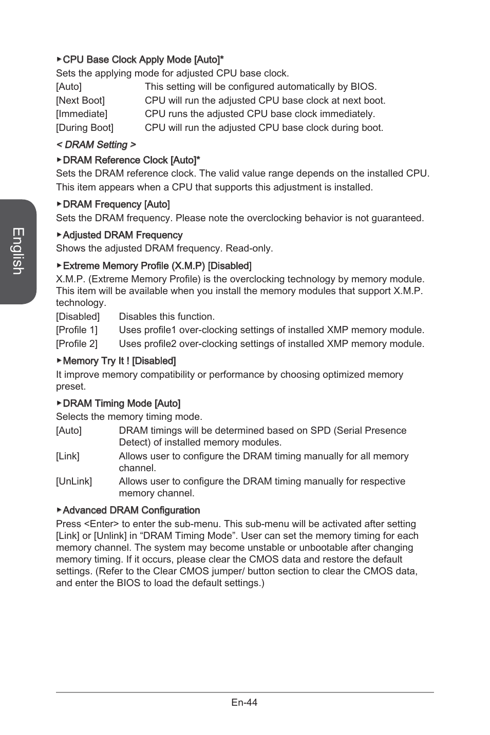 English | MSI X99S GAMING 9 AC User Manual | Page 58 / 236