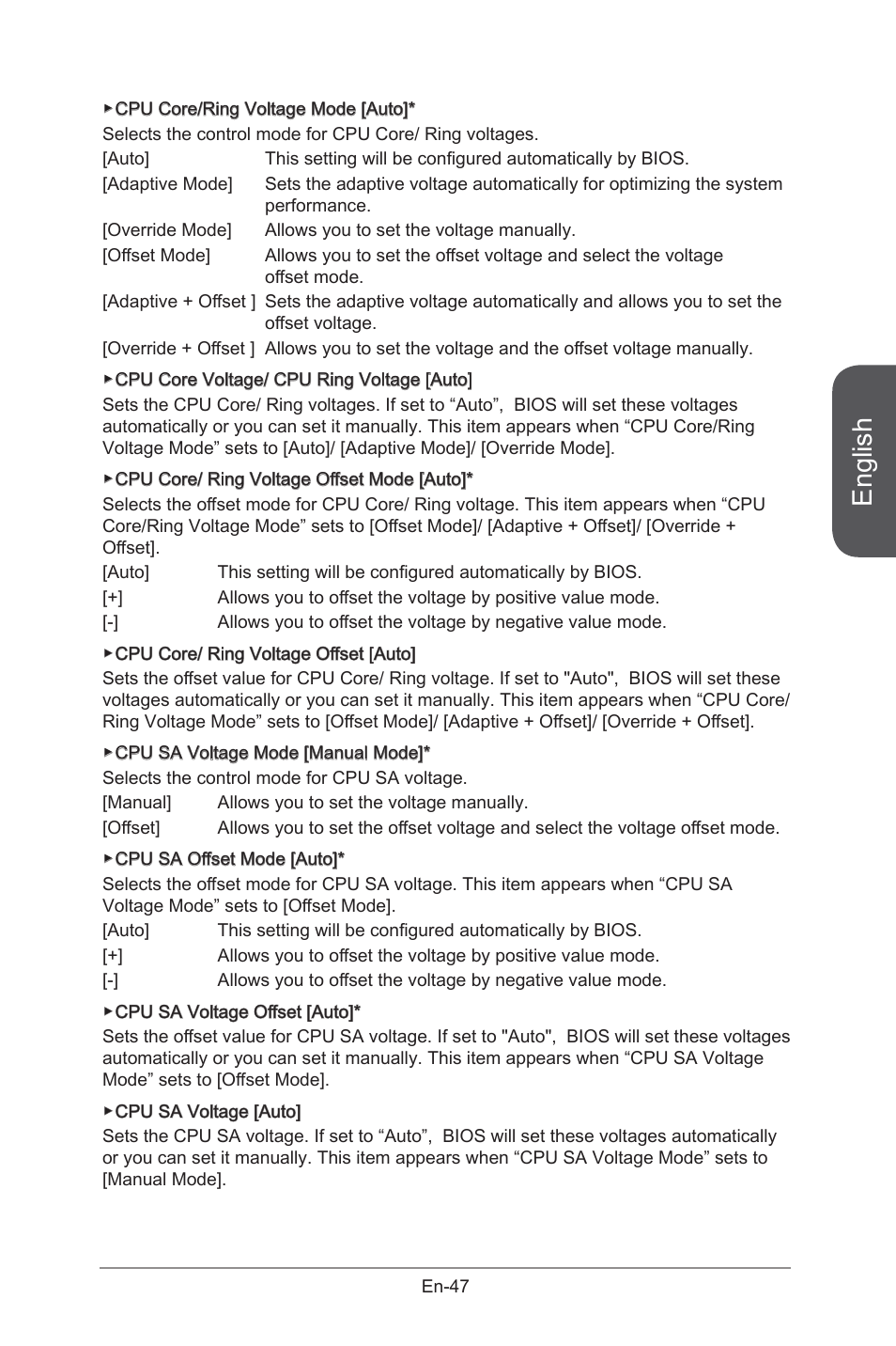 English | MSI X99S GAMING 9 AC User Manual | Page 61 / 236