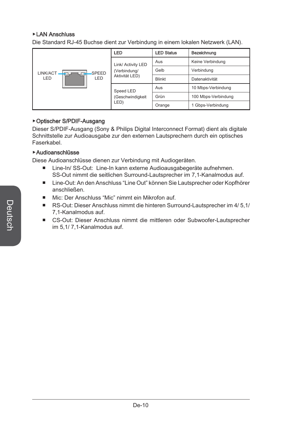 Deutsch | MSI X99S GAMING 9 AC User Manual | Page 76 / 236