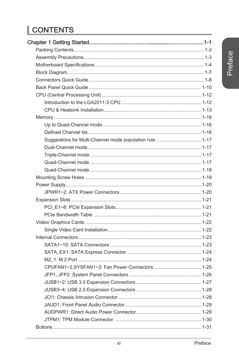 MSI X99S GAMING 7 Manual User Manual | Page 11 / 112