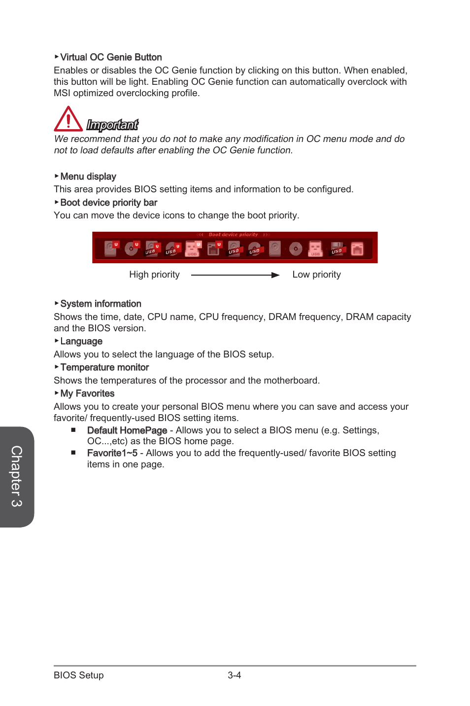 Chapter 3, Important | MSI Z97 GAMING 9 AC Manual User Manual | Page 68 / 112