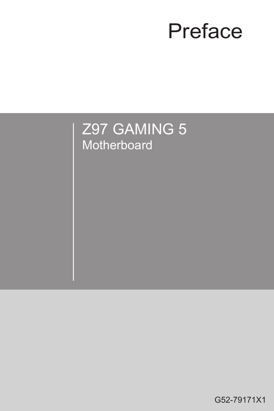MSI Z97 GAMING 5 AC Manual User Manual | 108 pages