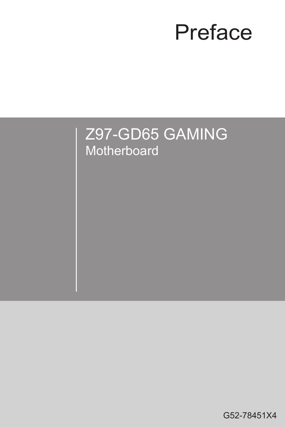 MSI Z97-GD65 GAMING Manual User Manual | 116 pages