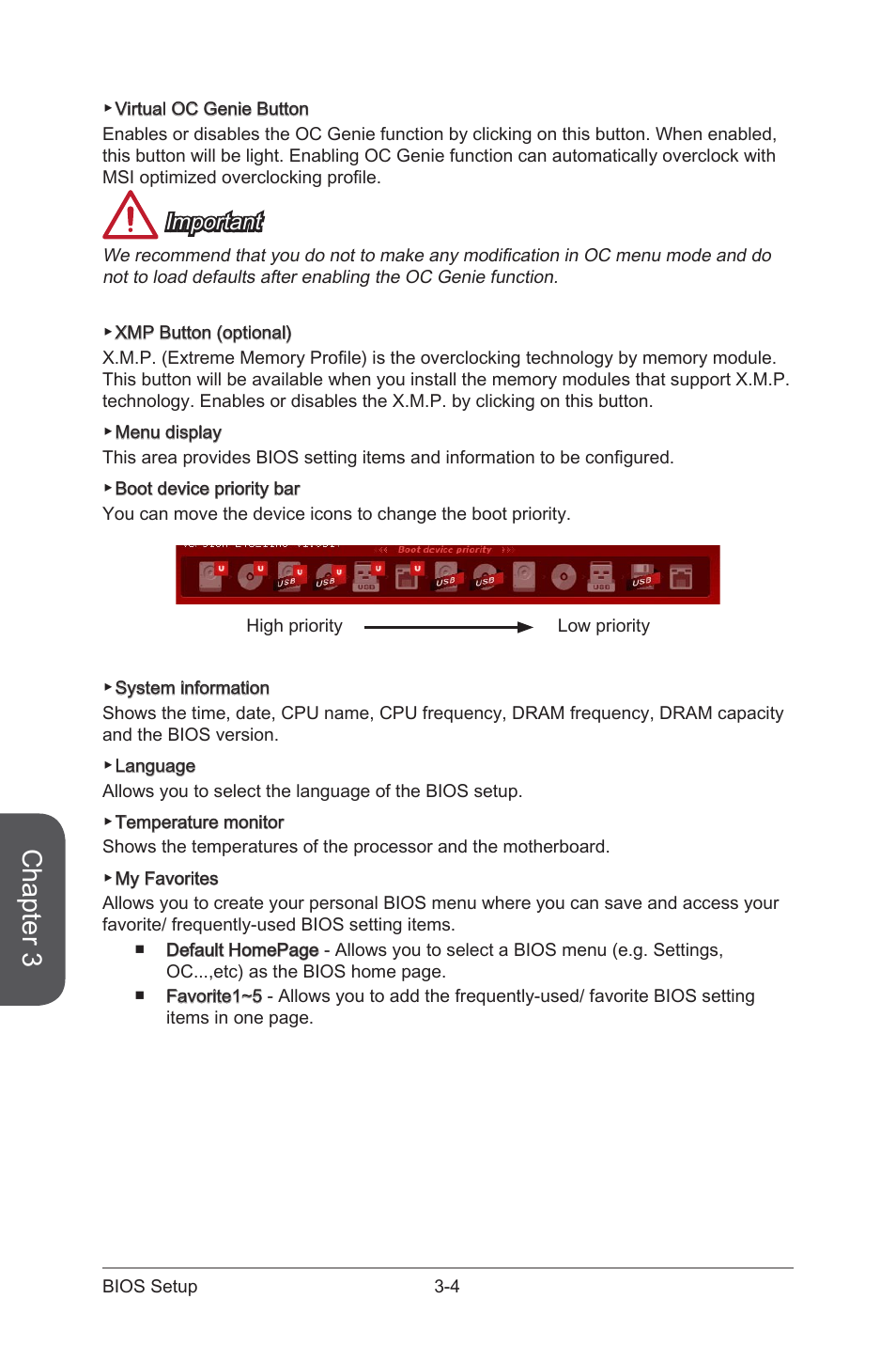 Chapter 3, Important | MSI Z97-GD65 GAMING Manual User Manual | Page 68 / 116