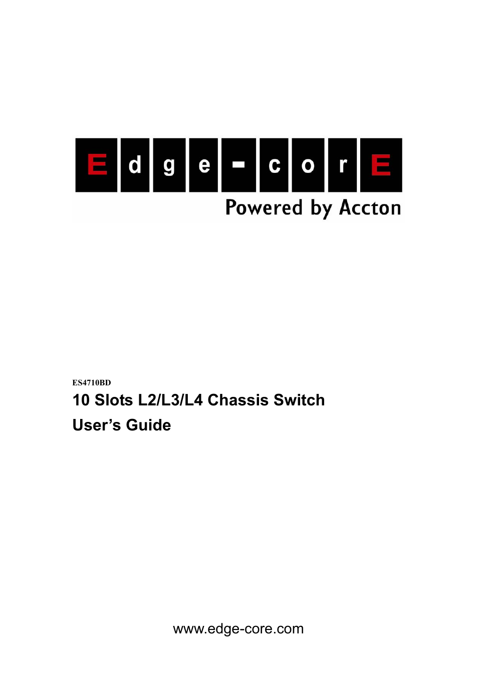 Accton Technology ES4710BD User Manual | 547 pages