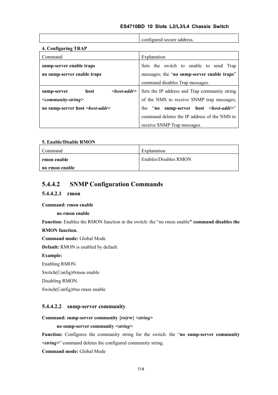 2 snmp configuration commands | Accton Technology ES4710BD User Manual | Page 115 / 547
