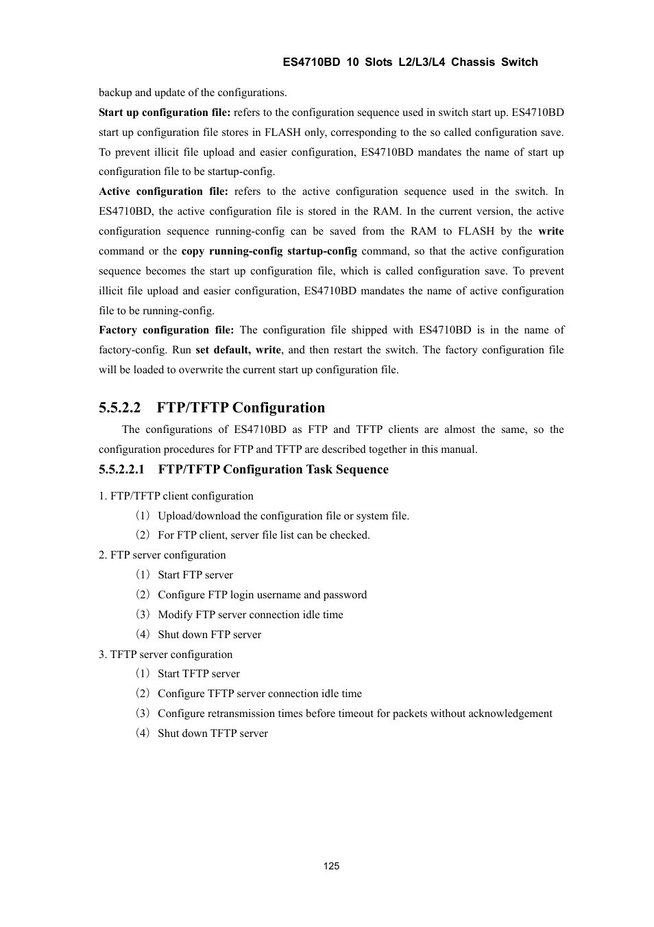 2 ftp/tftp configuration | Accton Technology ES4710BD User Manual | Page 126 / 547