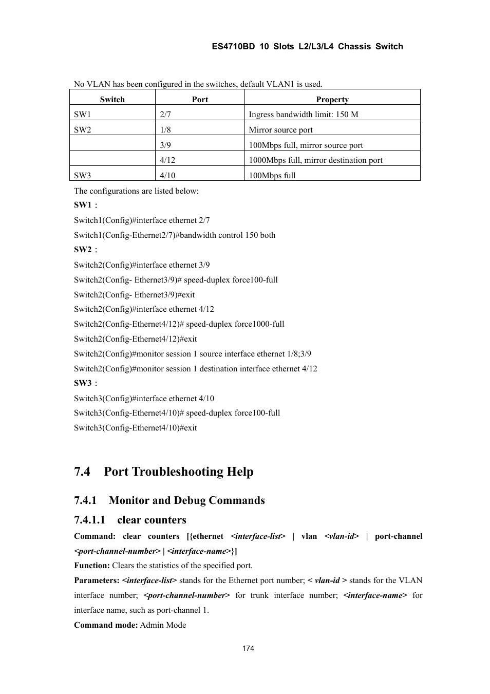 4 port troubleshooting help | Accton Technology ES4710BD User Manual | Page 175 / 547