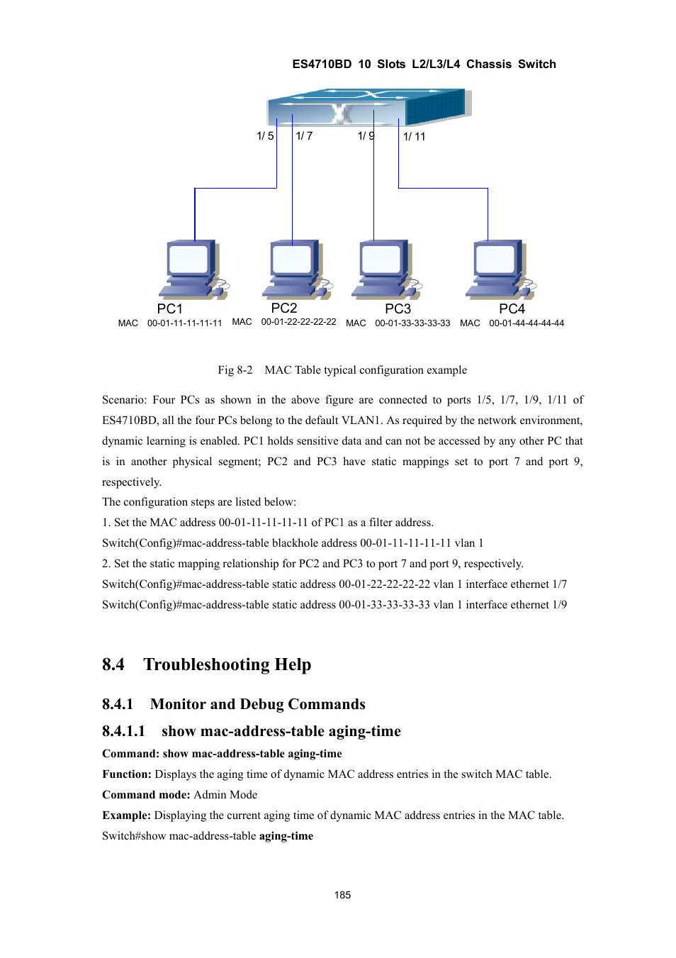 4 troubleshooting help | Accton Technology ES4710BD User Manual | Page 186 / 547