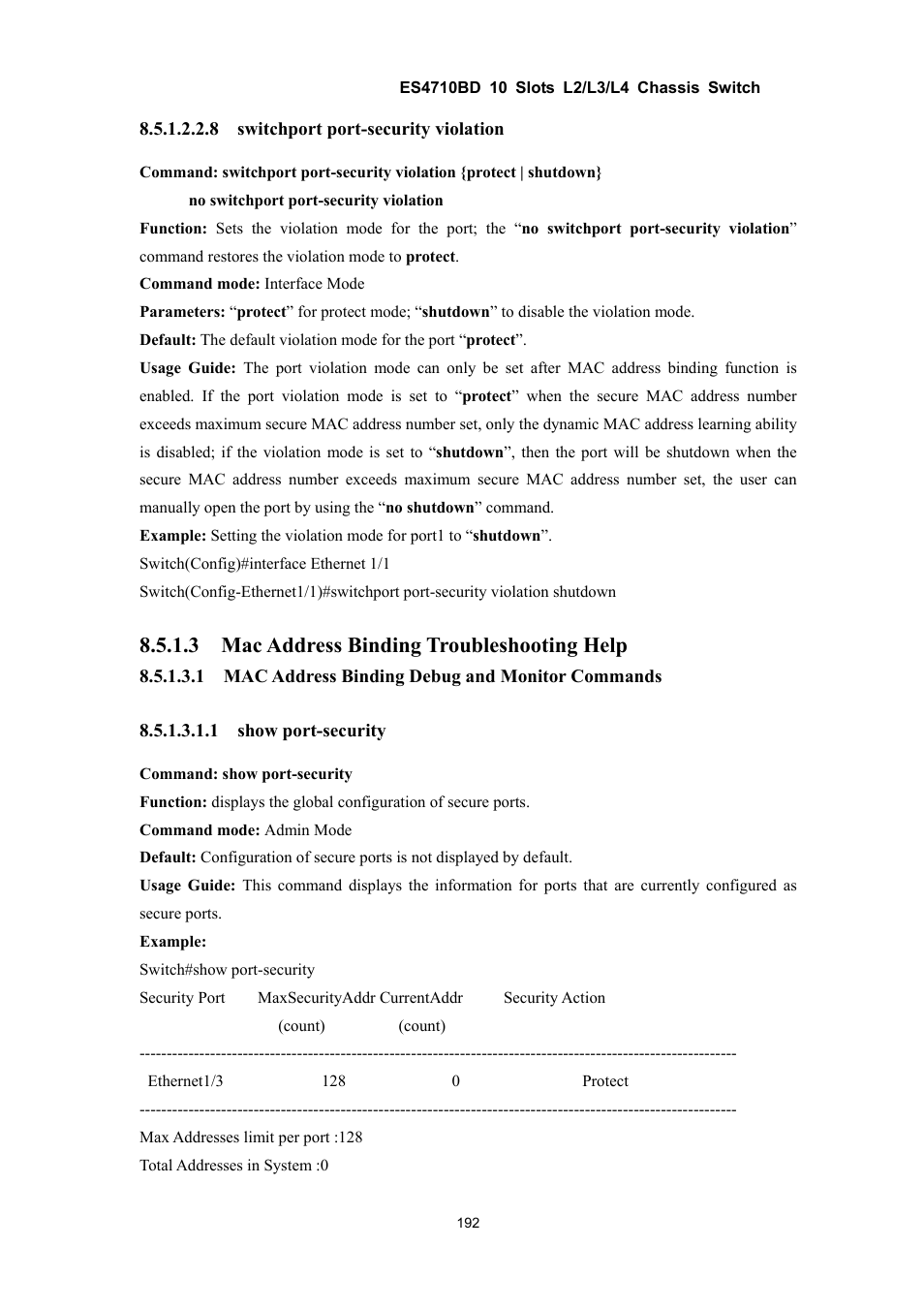 3 mac address binding troubleshooting help | Accton Technology ES4710BD User Manual | Page 193 / 547