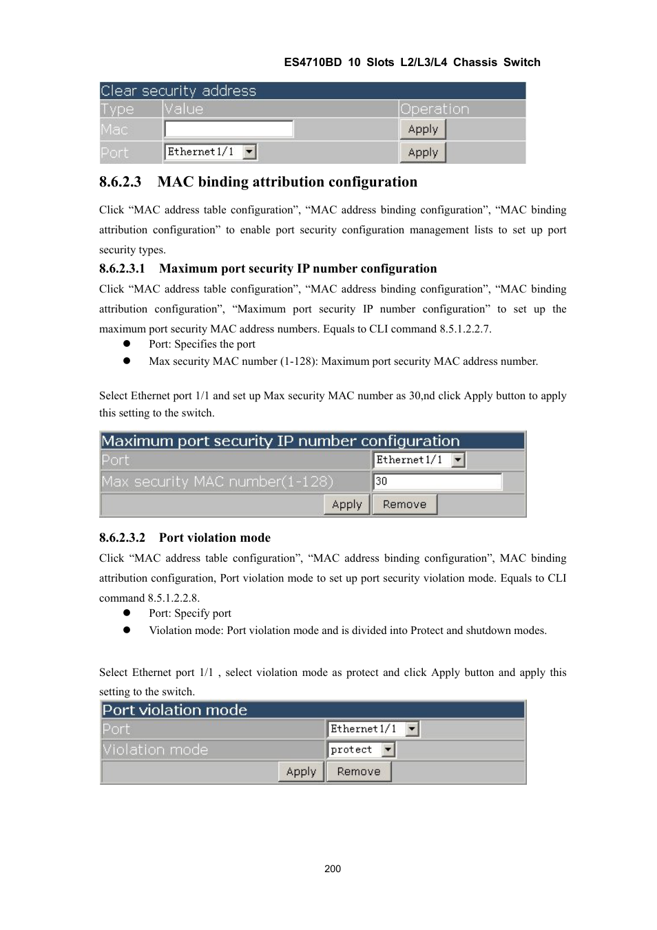 3 mac binding attribution configuration | Accton Technology ES4710BD User Manual | Page 201 / 547