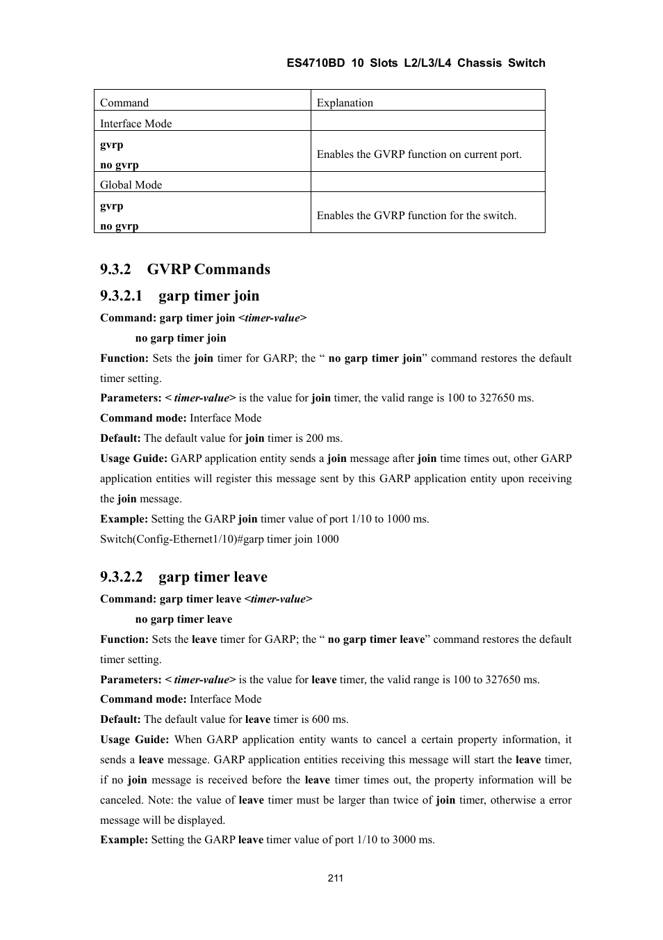 2 garp timer leave | Accton Technology ES4710BD User Manual | Page 212 / 547