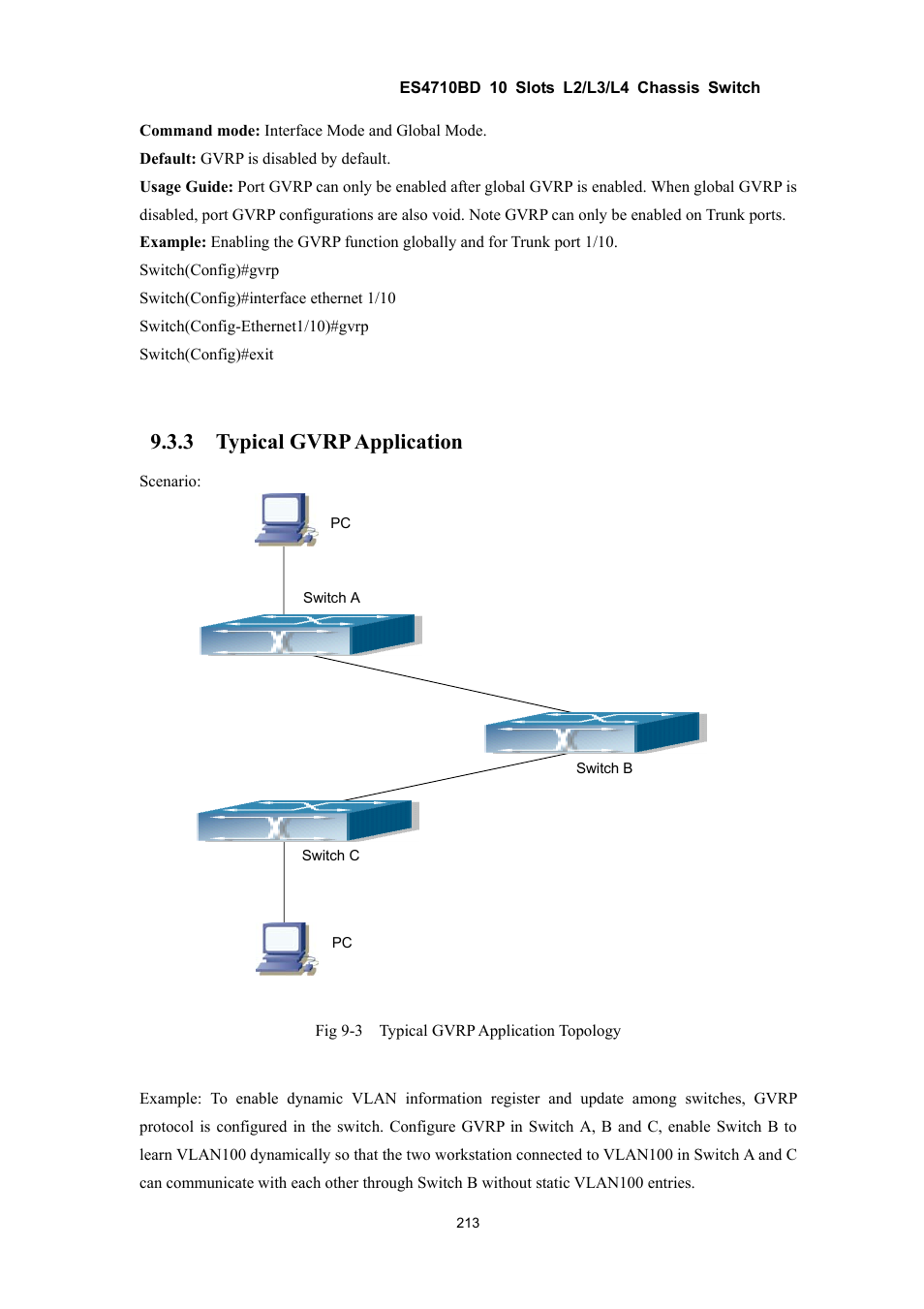 3 typical gvrp application | Accton Technology ES4710BD User Manual | Page 214 / 547