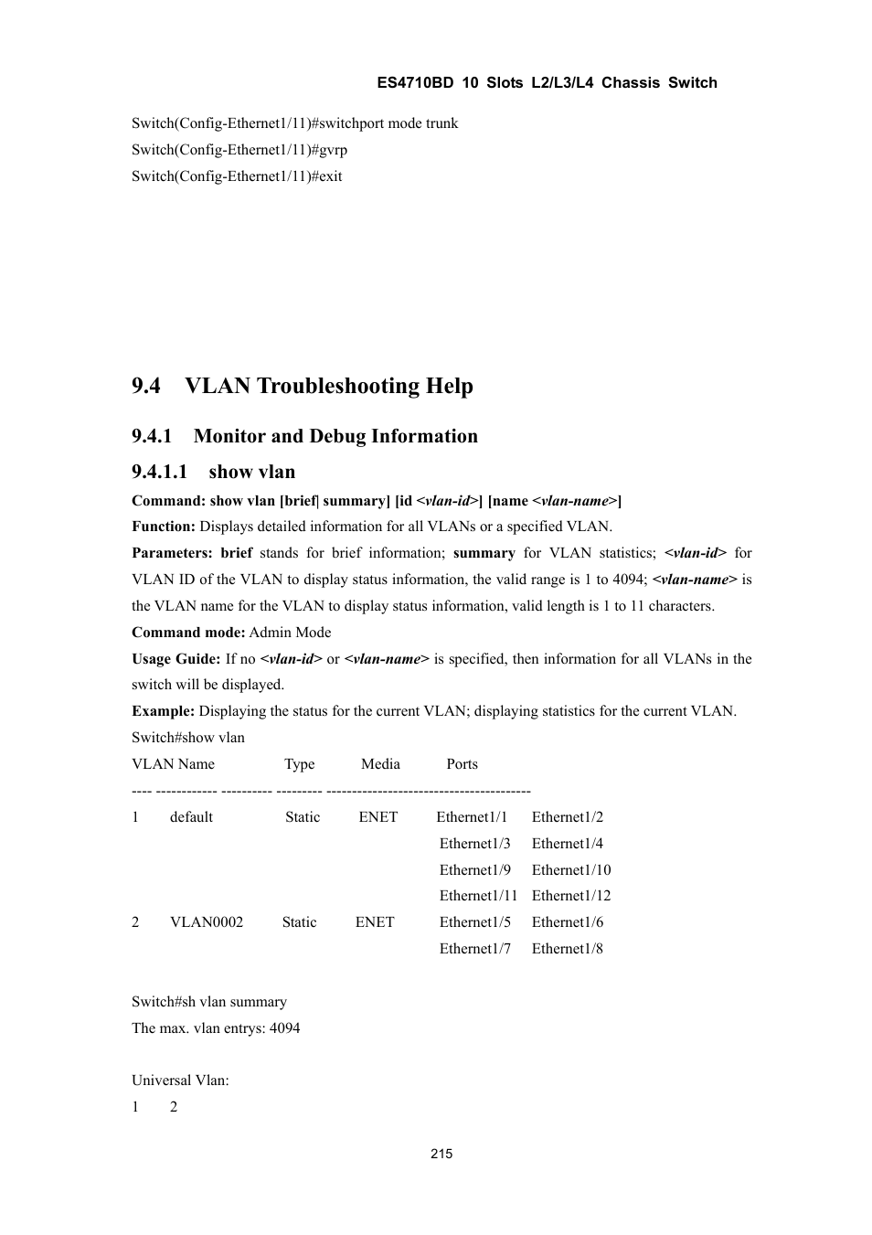 4 vlan troubleshooting help | Accton Technology ES4710BD User Manual | Page 216 / 547