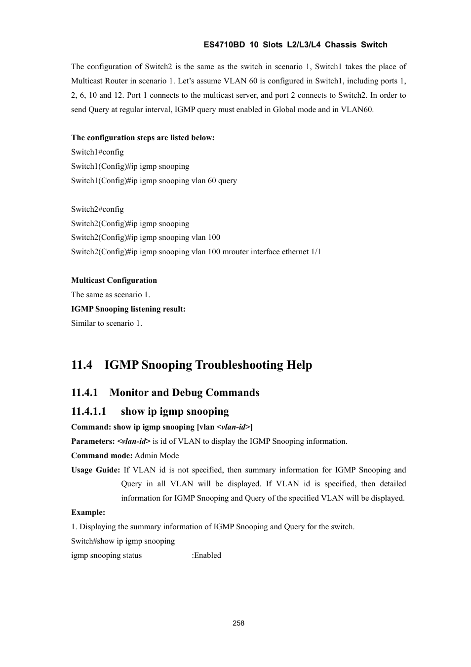 4 igmp snooping troubleshooting help | Accton Technology ES4710BD User Manual | Page 259 / 547